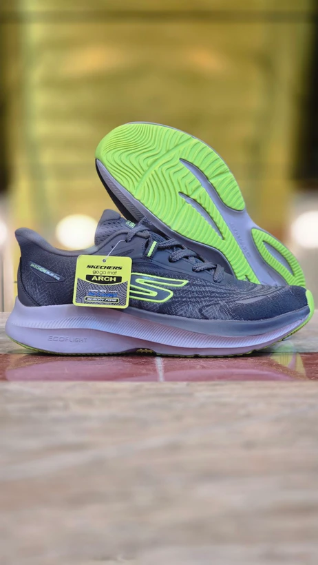 1780865366_6411734850 کتونی اسکیچرز اسلیپ طوسی دو رنگ سایز 40 تا 45 Skechers Slip-ins Max Cushioning - Image 1