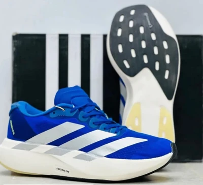 1783452474_8447671935 کتونی آدیداس آدیزیرو سایز 41 تا 45 آبی سفید نقره ای ADIDAS ADIZERO - تصویر 1