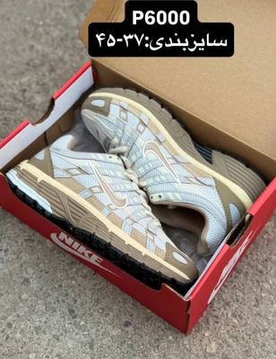 1783453844_8647789829 کتونی نایک پی 6000 سایز 37 تا 45 سفید کرم بژ NIKE P6000 - تصویر 1